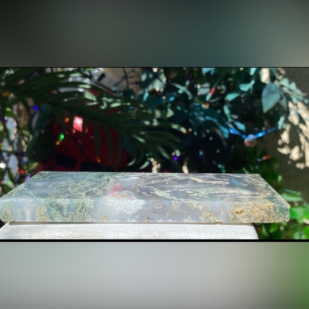 Natural Druzy Moss Agate Slab - Picture 4 of 11